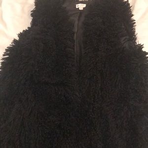 Decree, faux fur sleeveless cardigan, size XL